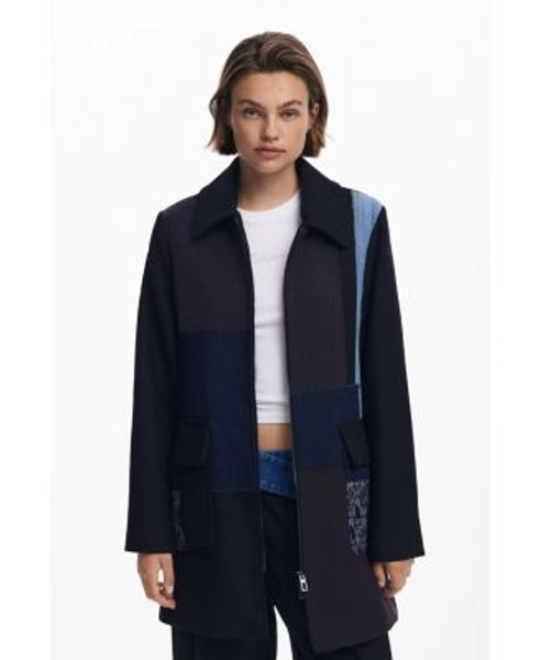 Women's Straight patchwork coat