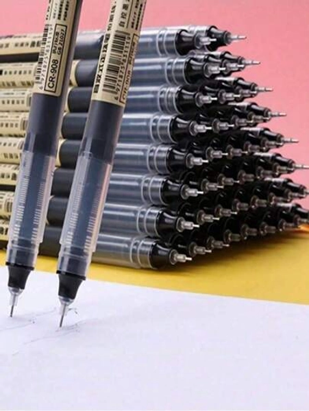 10/20pcs Liquid Ink Pens, Quick Drying Signature Ink Pens, 0.5mm Black/Blue/Red Ink, Essential For School/Office, Back To School Season