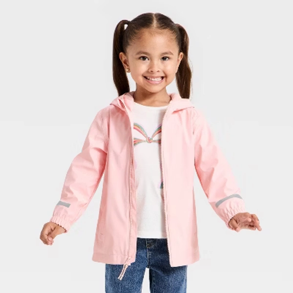 Toddler Girls' Rain Jacket - Cat & Jack™ Light Pink 4T