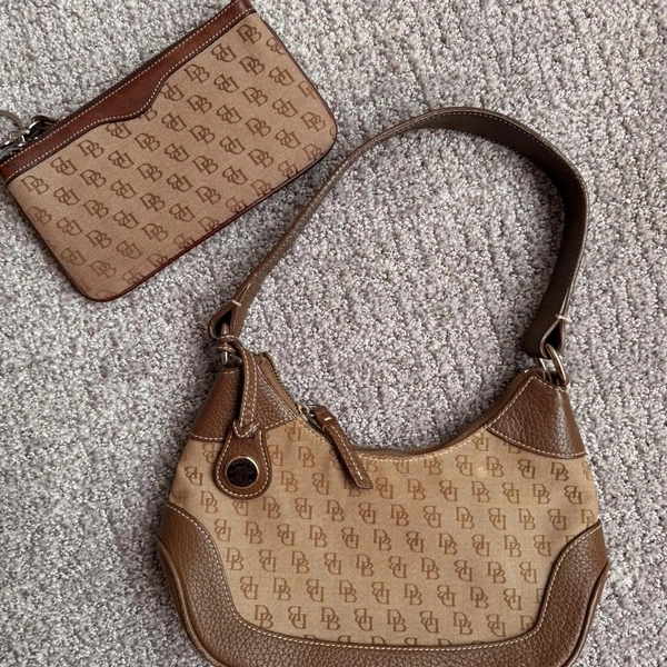 Original Brown and tan vintage Dooney & Bourke... | Depop