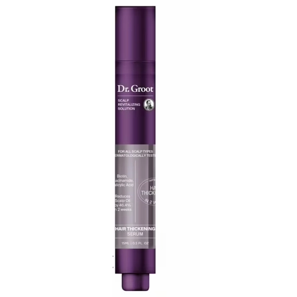 Dr. Groot Award-Winning Roll On Scalp Serum: Clinically Tested Hair Thickening Treatment for Thinning Hair & Oil Reduction Makeup Organizers