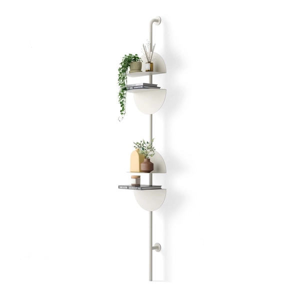 Sistema di scaffalatura componibile bianco opaco in metallo 27x203,5x35 cm Solis – Umbra