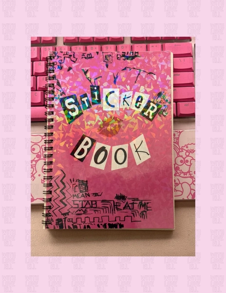 Reusable sticker book with 40 sheets/ 80 pages total
