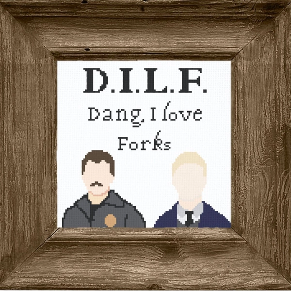 DILF (Dang I Love Forks) - Twilight Cross Stitch Design Download