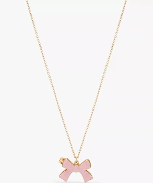 Stych Kids' Enamel Bow Locket Pendant Necklace
