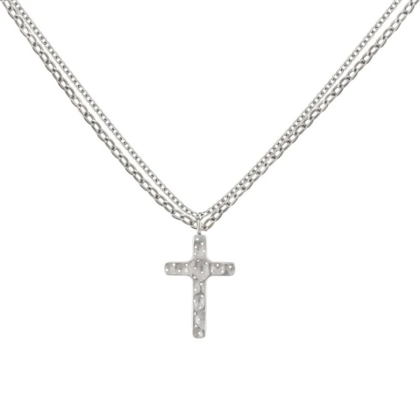 Spencer's 2- Row Cross Chain Necklace