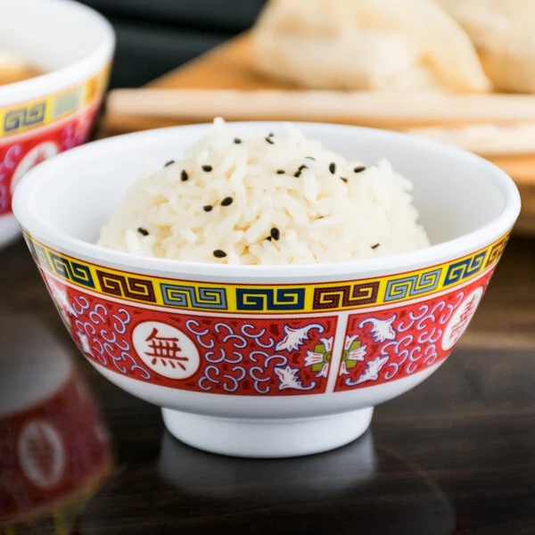 Thunder Group 3006TR Longevity 9 oz. Round Melamine Rice Bowl - 12/Case