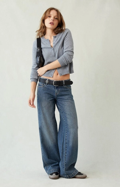 Casey Low Rise Baggy Jeans Dark Indigo Tint