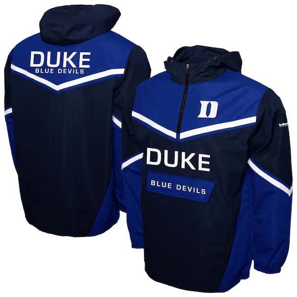 Duke Blue Devils Franchise Club Action Anorak Half-Zip Jacket - Navy