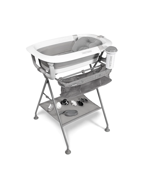 Luxury Bath Kit Grey - Foldable baby bathtub with bath stand