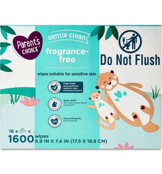 Parent's Choice Fragrance Free Baby Wipes