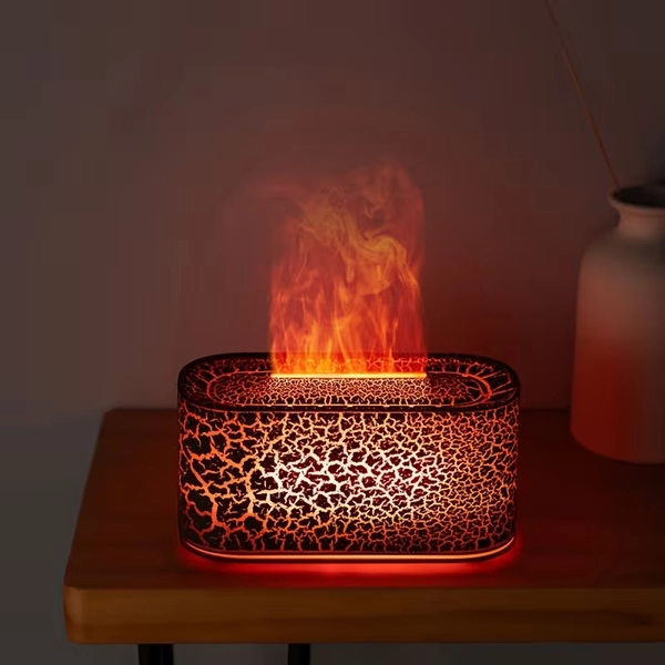 6 colors flame humidifier night light essential oil diffuser - Temu