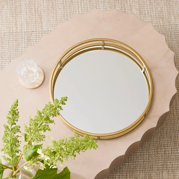 Round Tray With Mirror