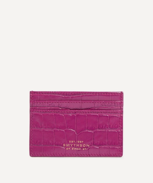 Mara Croc-Embossed Leather Cardholder