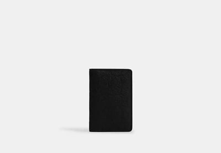 Coach Outlet Id Card Wallet In Signature Leather - Black