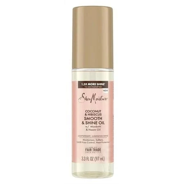 Shea Moisture Coconut/Hibiscus Smooth & Shine Oil 3.3oz (Pack of 3)