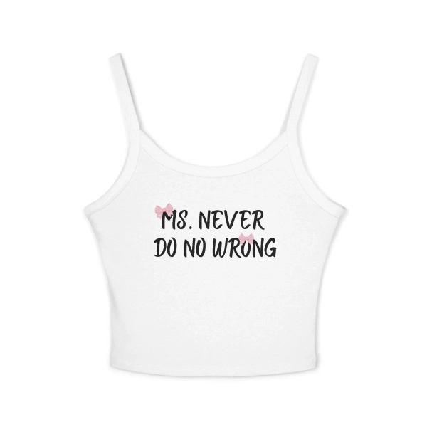 Ms. Never Do No Wrong Morgan Wallen Women's Spaghetti Strap Tank Country Music If Im The Problem Album