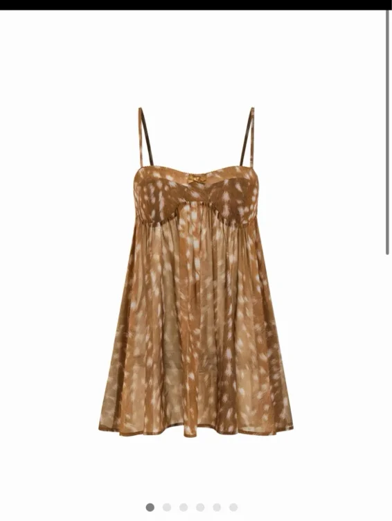 Chiffon Chiffon Leopard Bowknot Oversized Mini Nightdress For Date