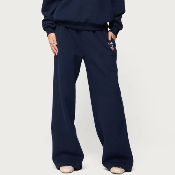 Edikted Women's I Don't Chase I Attract Wide-Leg Sweatpants