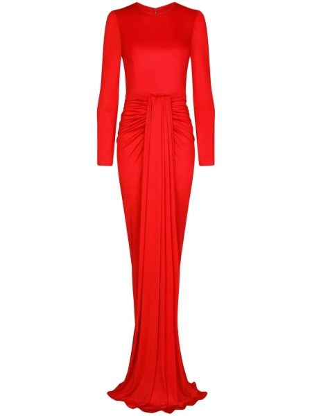 Dolce & Gabbana draped-detail organzine evening gown | 42