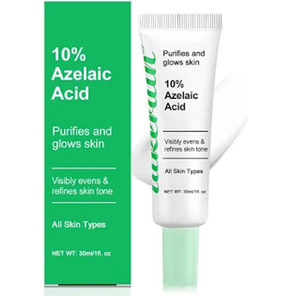 Allony Acido Azelaico Viso Crema, 30ml 10% Azelaic Acid Essenza, Controllo del Sebo e Idratazione, Affina i Pori, Ringiovanisce la Pelle, Adatto a