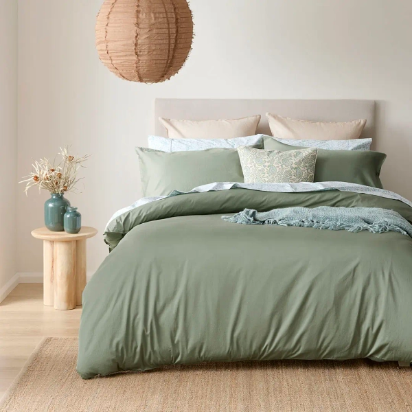 Peyton Washed Cotton Sateen Quilt Cover Set - Queen