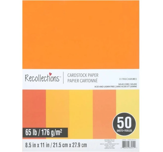 Recollections Citrus Cardstock Paper 8.5" x 11" 50 Sheets