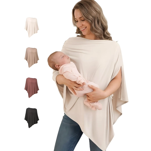 TELOLY Nursing Cover for Breastfeeding, 360 Full Privacy Breathable Breastfeeding Cover, Multi-use Carseat Canopy (Blush Beige) - Walmart.com