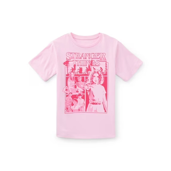 Netflix Stranger Things Girls Short Sleeve Graphic T-Shirt, Sizes 4-16