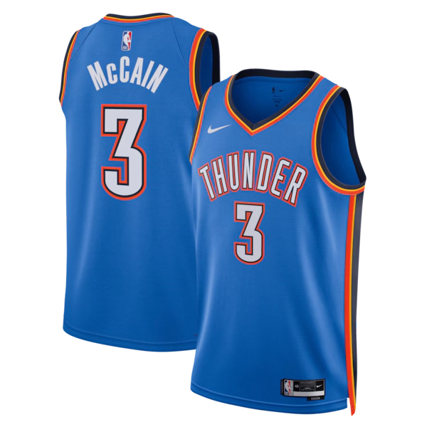 Unisex Oklahoma City Thunder Jared McCain Nike Blue Swingman Jersey - Icon Edition