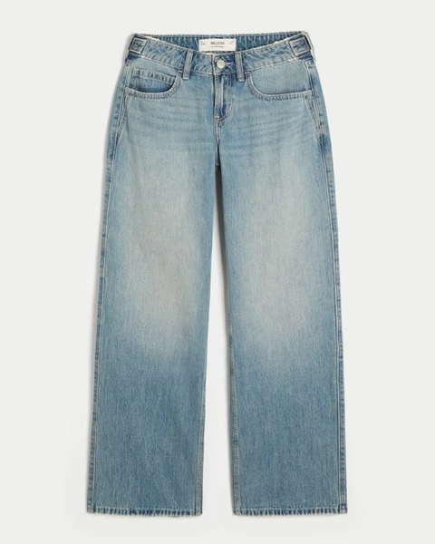 Hollister Andi Adjustable Waist Low-Rise Baggy Jeans