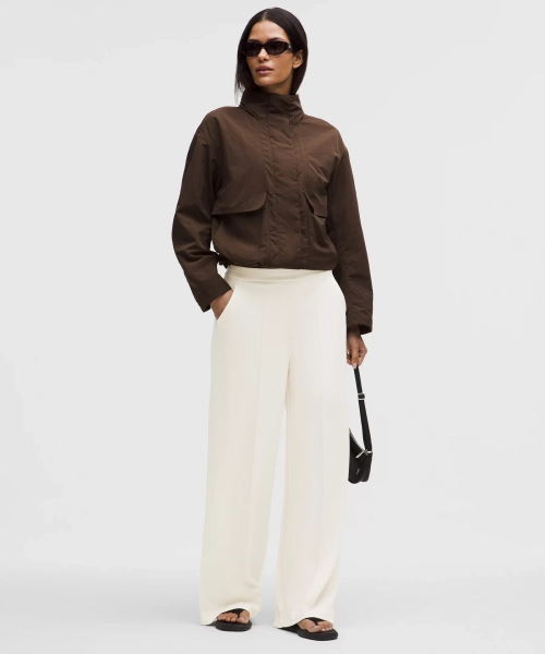 Softstreme Pintuck High-Rise Wide-Leg Pant *Regular - Light Ivory - S