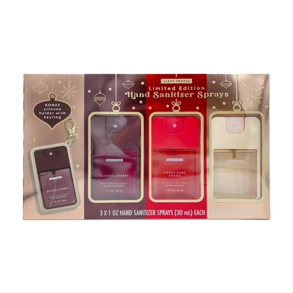 Scent Theory Holiday Hand Sanitizer Spray Gift Set - Limited Edition, 3 Piece