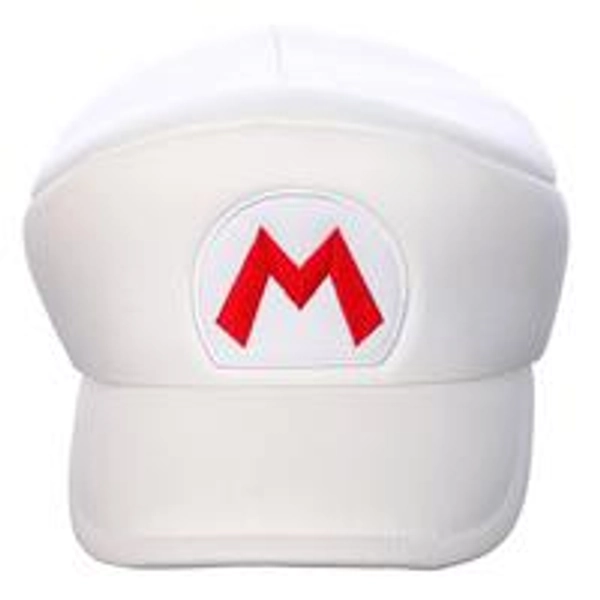 Super Mario Bros. Fire Mario White Replica Hat
