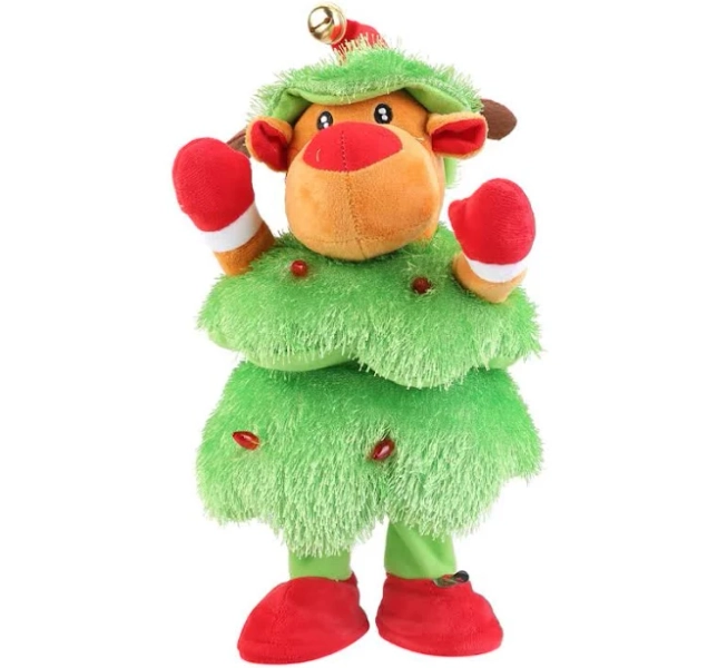The Holiday Aisle Christmas Elk Electric Dancing Singing Plush Toy