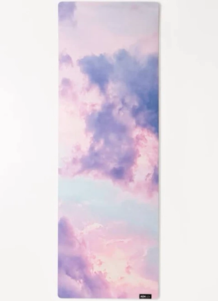 POPFLEX Vegan Suede Yoga Mat Heart in the Clouds