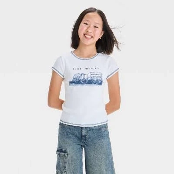 Art Class Girls' Santa Monica Graphic T-Shirt
