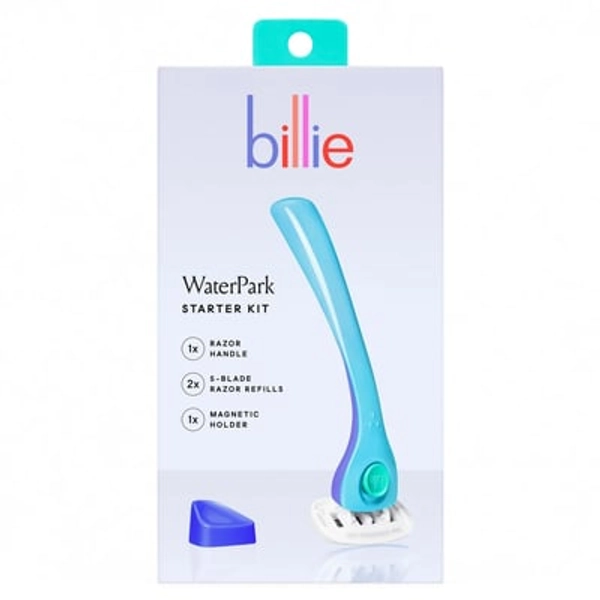 Billie Women's Waterpark Razor Kit - 1 Handle + Magnetic Holder + 2 Blade Refills