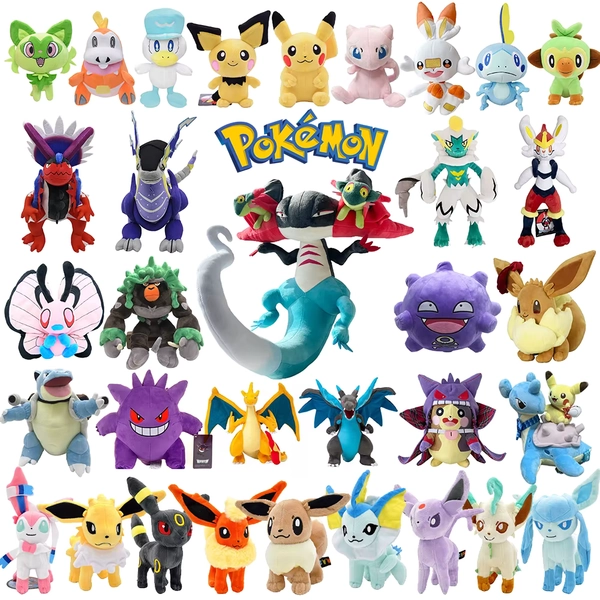 70 Styles Pokemon Plush Toy Dragapult Gengar Pikachu Eevee Evolution Scorbunny Cinderace Doll Morpeko Christmas Gift for Kids - AliExpress 26