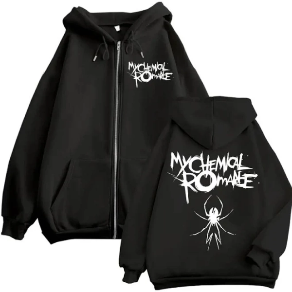 Limited My Chemical Romance Band Merch Zipper Hoodies Punk Rock Hip Hop Zip Up Sweatshirts Men Women