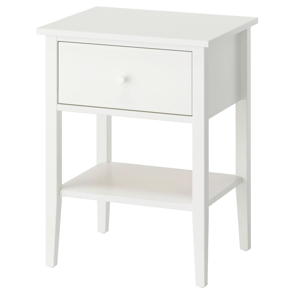GULLABERG Bedside table - with 1 drawer with shelf/white 53x43x69 cm
