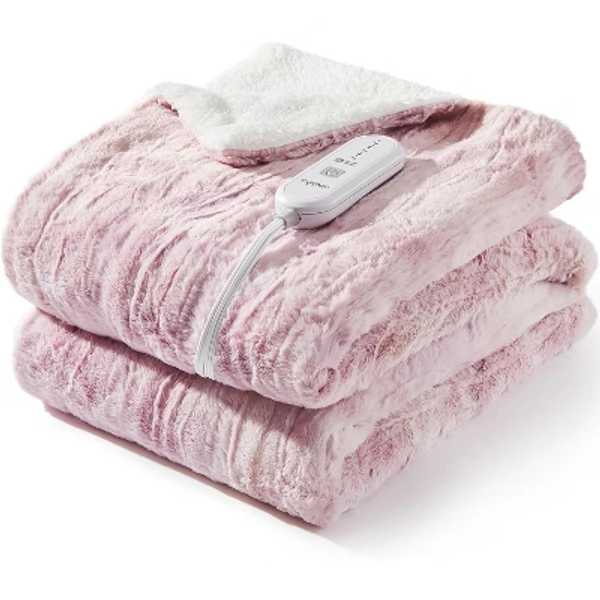 Electric Heated Blanket, Heated Throw Blanket 50" x 60" Throw Wrap with 5 Heating Levels, Machine Washable, Tie Dye