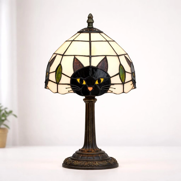 Black Cat Animal Desk Lamp, Cute Bedside Light for Kids Study Room & Bedroom Decor