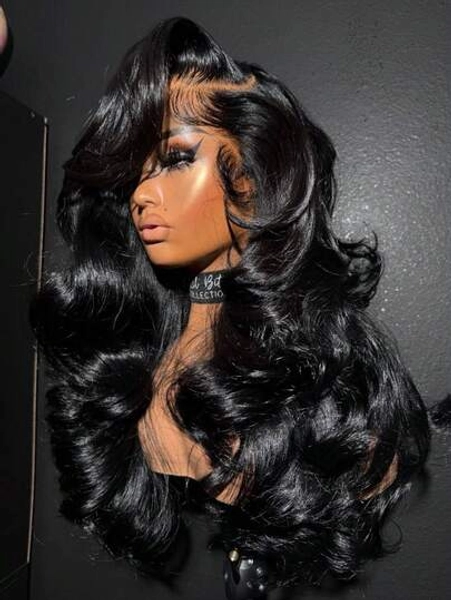 250% Density 42Inch 13x4 Lace Front Wigs Human Hair Human Hair Pre Plucked Natural Color Wig 100% Virgin Human Hair Lace Front Wigs For Women  250 Density Body Wave HD Lace Front Wigs