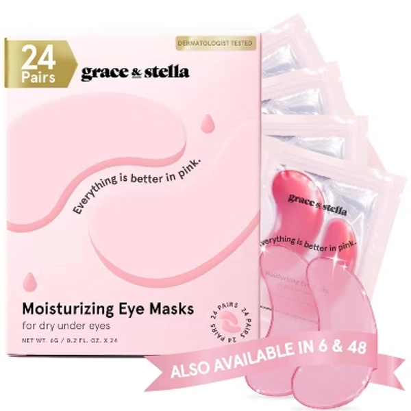 Grace & Stella Moisturising Under Eye Mask - Pink - 24 Pairs