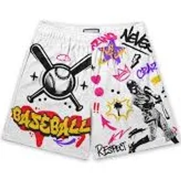 Graffiti Baseball Shorts - Small