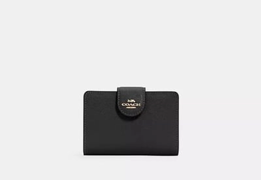 Coach Outlet Medium Corner Zip Wallet - Black