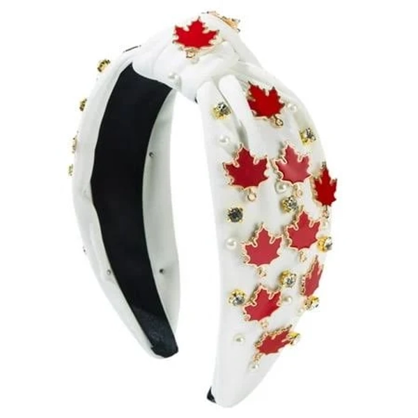 Women's Turkey Maple Leaf Crystal Rhinestone Headband