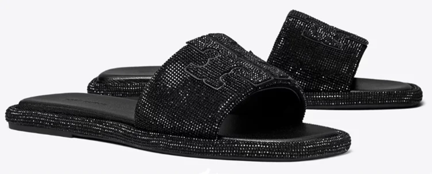 Pavé Double T Sport Slide in red, size 9.5