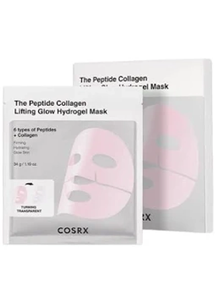 COSRX Pink Peptide Collagen Lifting Glow Hydrogel Face Masks Skincare 3 EA
